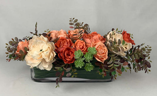 Magnificent Autumn Trough artificial flower arrangement-Paper Flower-Blog-header-Anniversary-Flowers-artificial-flower-arrangement-atelier-blooms-NZ-main-image