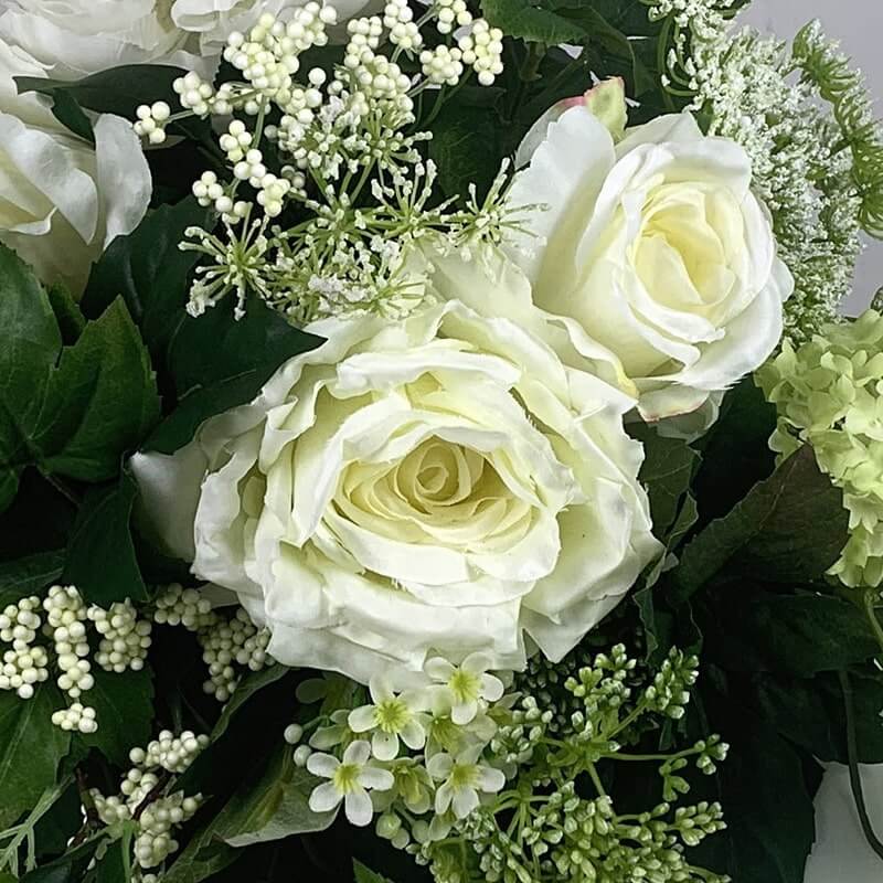 Romantic artificial wedding bouquet (silk) with ivory roses, peonies, mixed with artificial flora to create the finishing touches for your special day. artificial (silk) blush posy, bridesmaids, silk flower, faux flower, artificial flower arrangement NZ, 